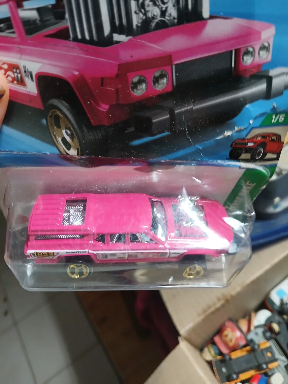 Hot Wheels Pink Custom Station Wagon Toy Car - Collectible Die-Cast